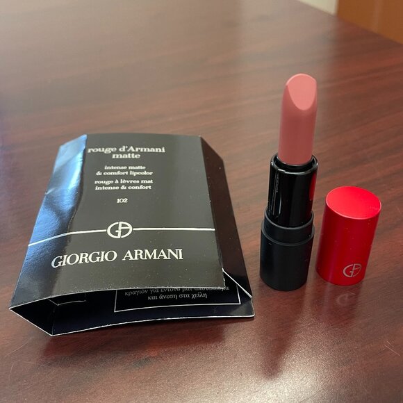 Giorgio Armani Other - Sold-NIB GIORGIO ARMANI Rouge D'Armani Matte Lipstick 102 Beige